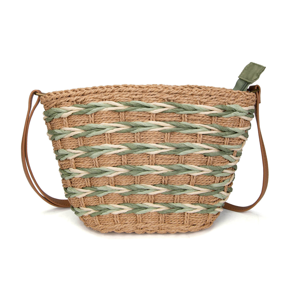 Sac raphia chic – Touches colorées