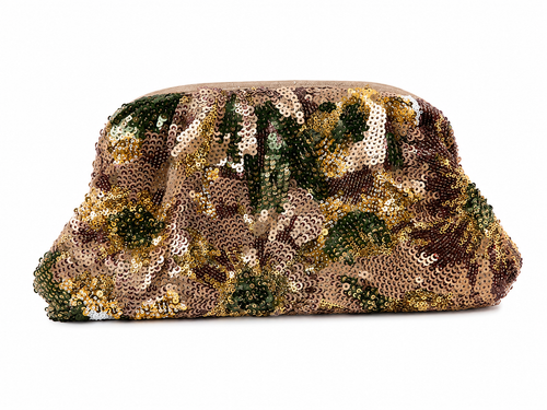 Pochette de soirée à sequins Fleurie