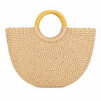 Sac Panier Valencia en Paille – Motif Citrons 🍋