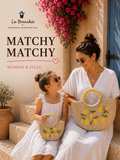 Ensemble sacs Maman & Fille en raphia tressé – Motifs fruités