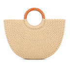 Sac Panier Valencia en Paille – Motif Oranges 🍊