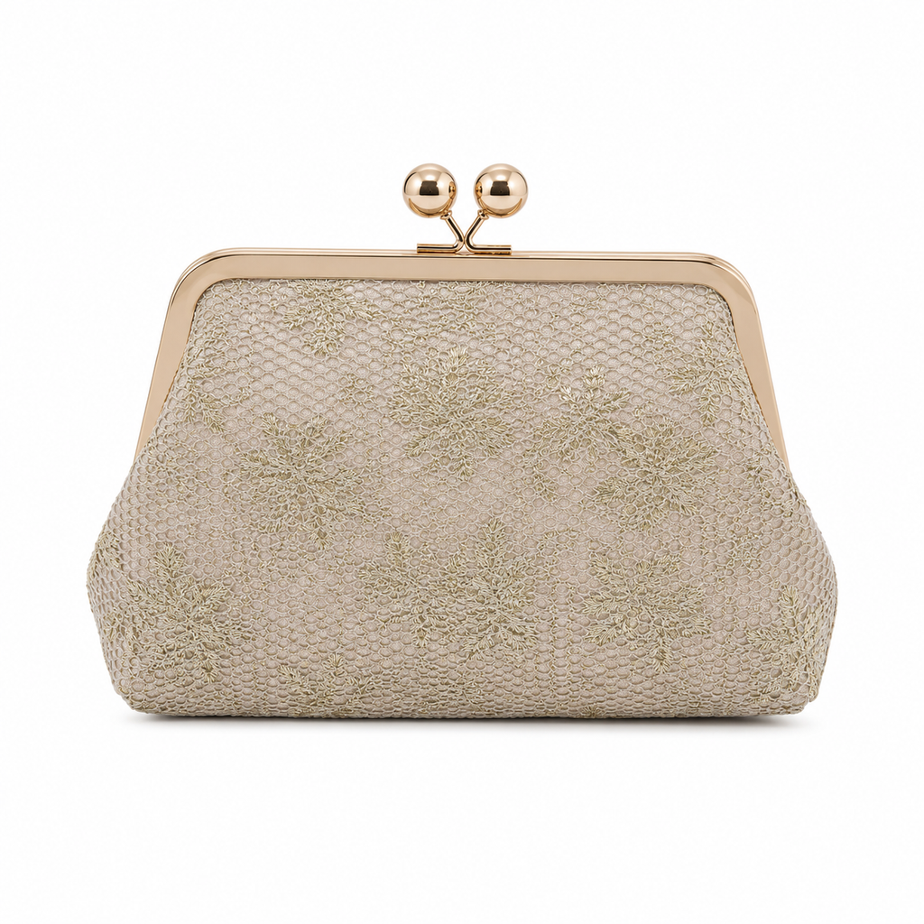 Pouchette dorée brodé