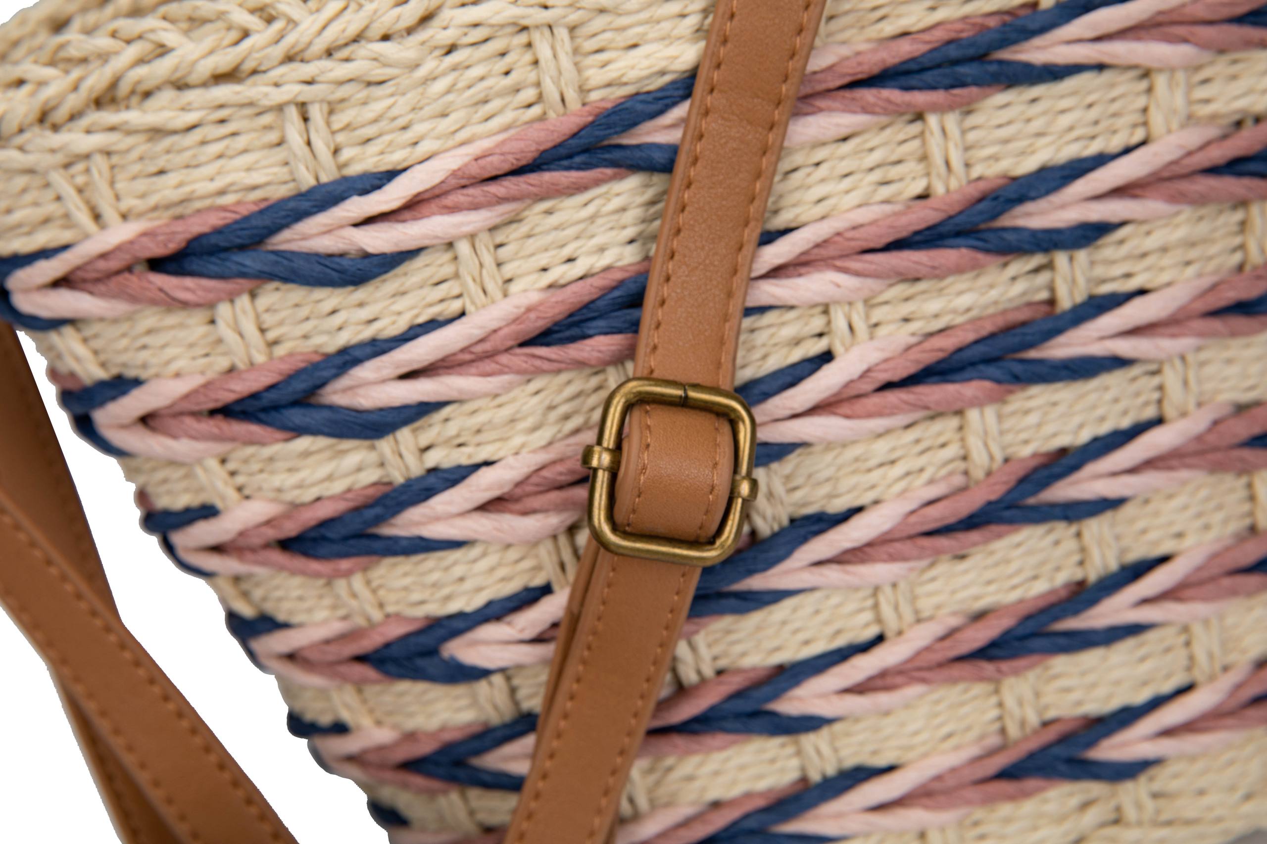 Sac raphia chic – Touches colorées