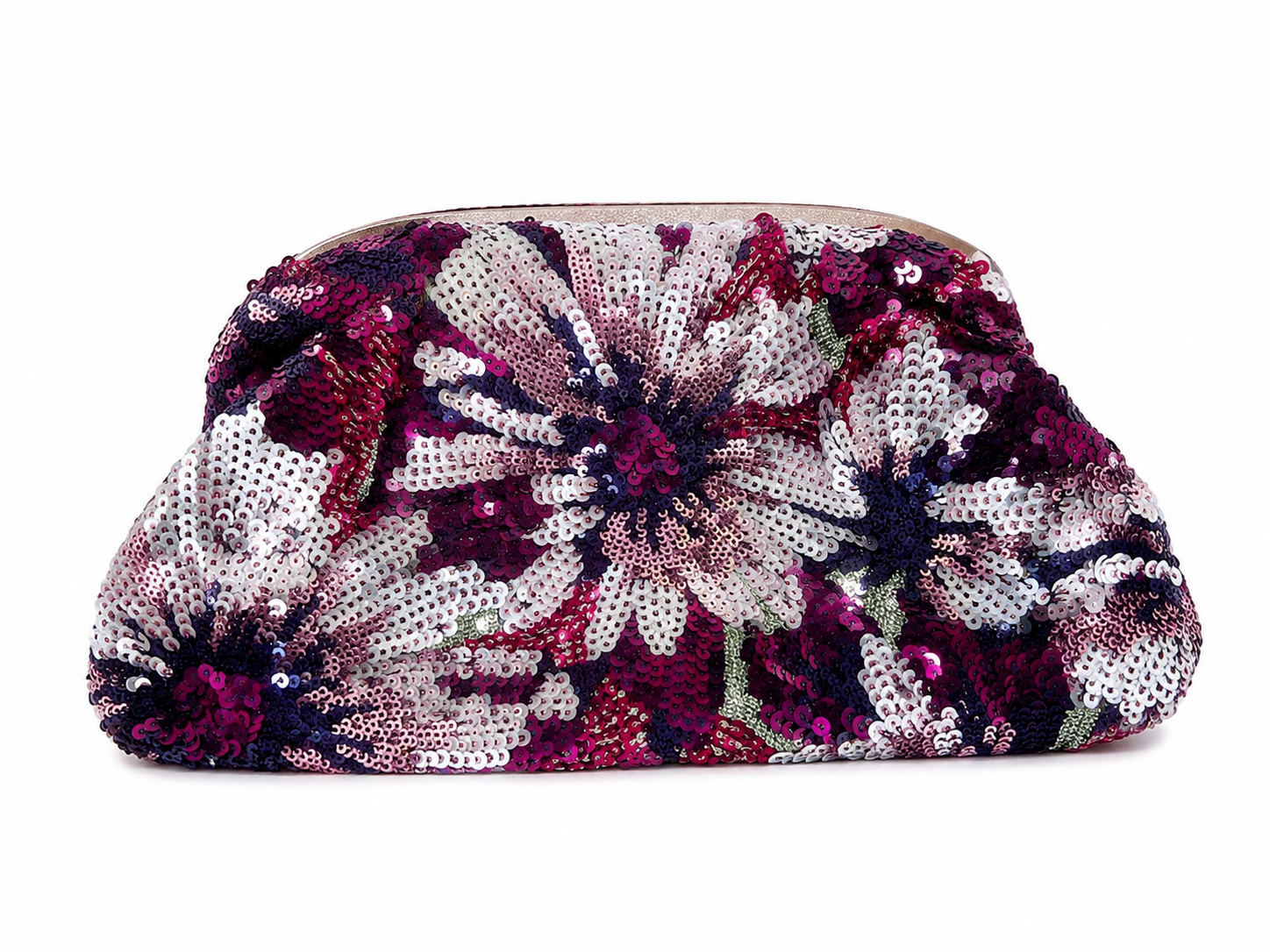 Pochette de soirée à sequins Fleurie