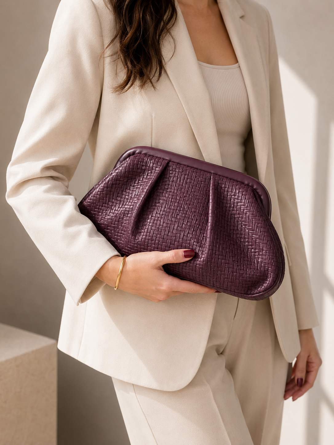 Pochette Élégance Tressée – 3 Coloris