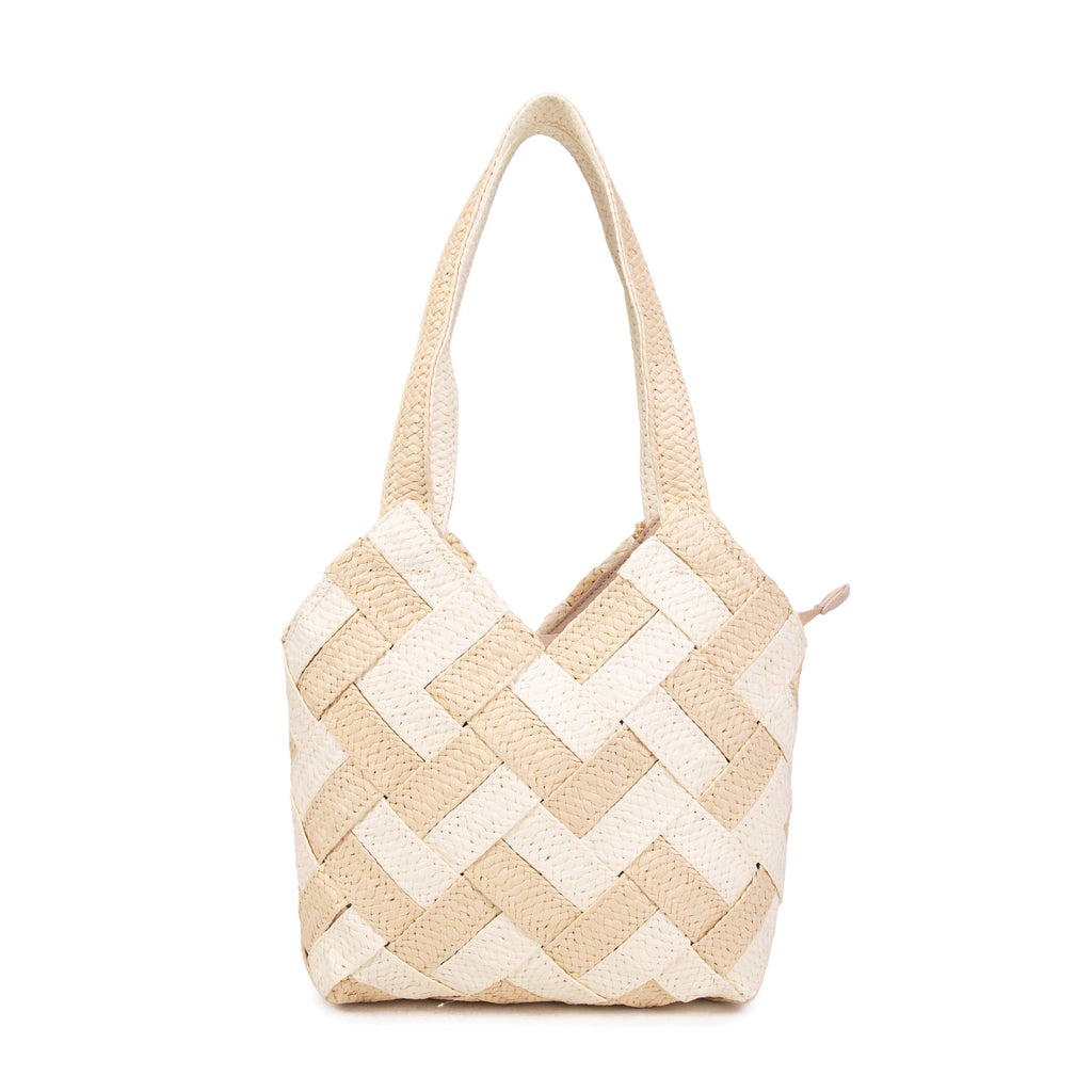 Sac Amalfi en Raffia Tressé Bicolore – Collection Été ☀️