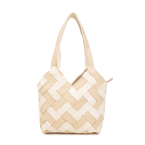Sac Amalfi en Raffia Tressé Bicolore – Collection Été ☀️