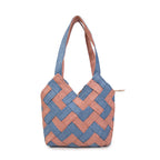 Sac Amalfi en Raffia Tressé Bicolore